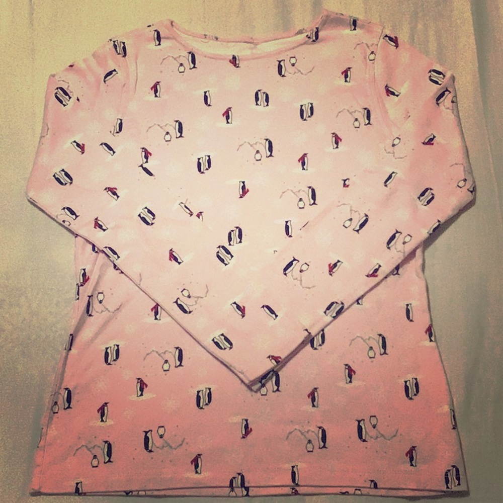 Pink Penguin Long Sleeve Top